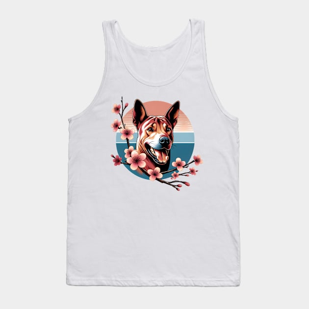 Thai Ridgeback Revels in Spring Cherry Blossoms Tank Top by ArtRUs